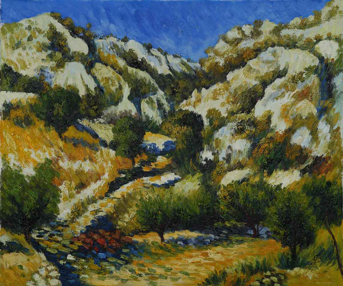 Rocky Crags at L Estaque - Pierre Auguste Renoir Painting